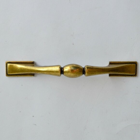 Vintage Brass Drawer Cabinet Pull Handle 3" Centers - Picture 1 of 6